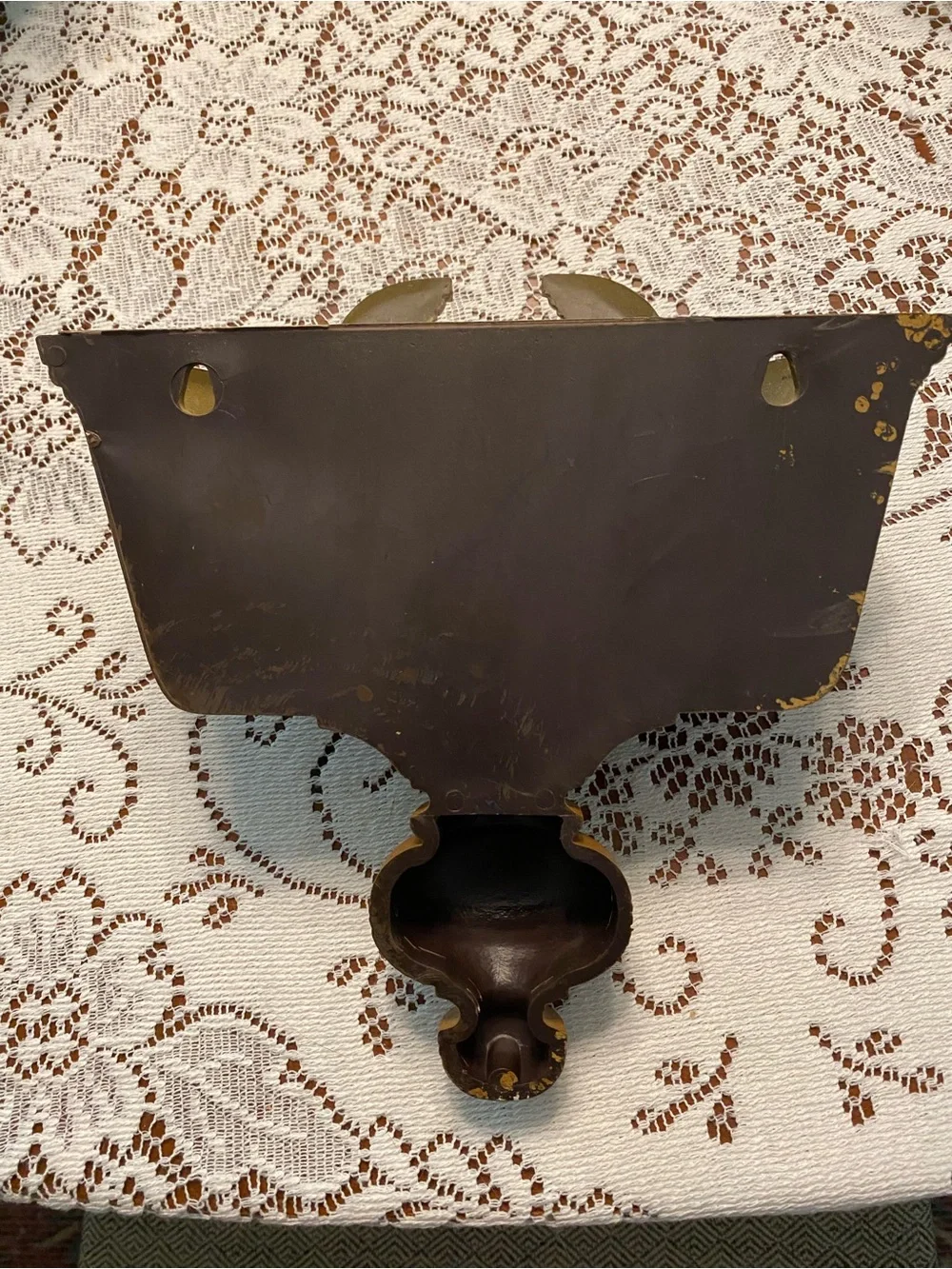 Vtg Homco Decor Colonial Home Interior Brown Faux Wood Wall Hang Planter